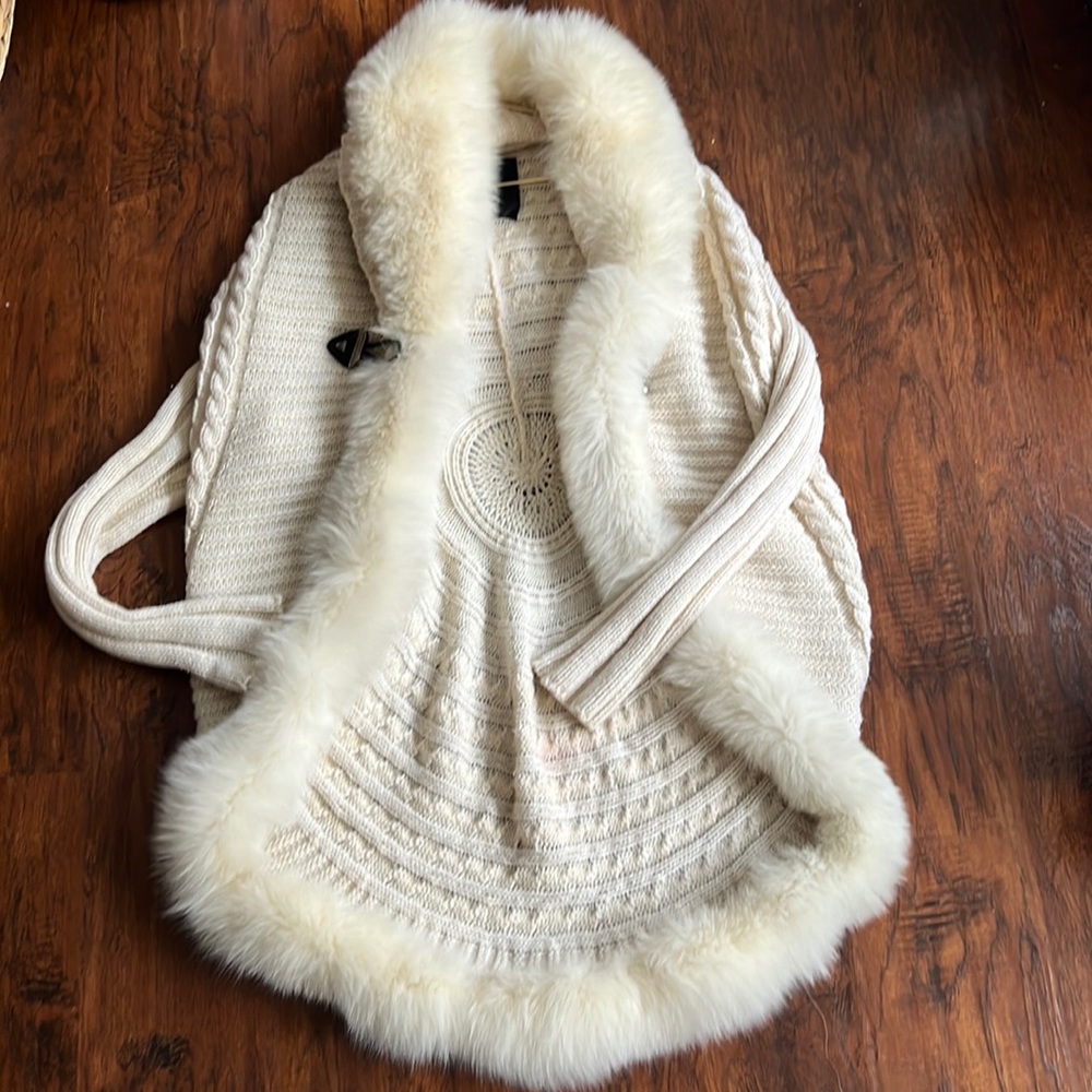 Rare Philipp Plein Ltd Couture 2-n-1 Fox Fur Cardigan from Switzerland